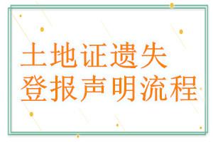 土地证遗失登报声明流程