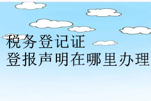 税务登记证登报声明在哪里办理