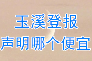 玉溪登报声明哪个便宜