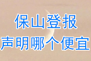 保山登报声明哪个便宜