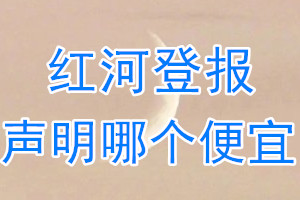 红河登报声明哪个便宜