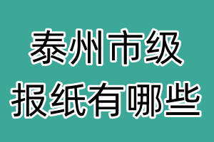 泰州市级报纸有哪些