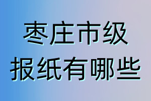 枣庄市级报纸有哪些