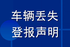 车辆丢失登报声明_车辆登报声明