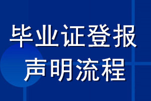 毕业证登报声明流程