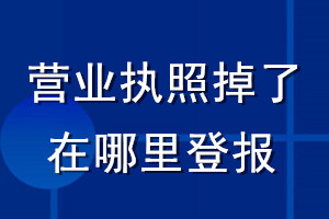 营业执照掉了在哪里登报