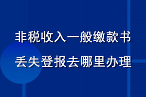 非税收入一般缴款书丢失登报去哪里办理