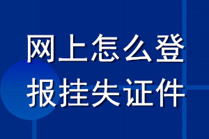 网上怎么登报挂失证件