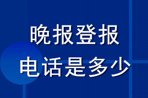 晚报登报电话是多少